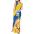 Custom Ukraine Independence Day Tank Maxi Dress Dove Of Peace With Grunge Pattern - Wonder Print Shop