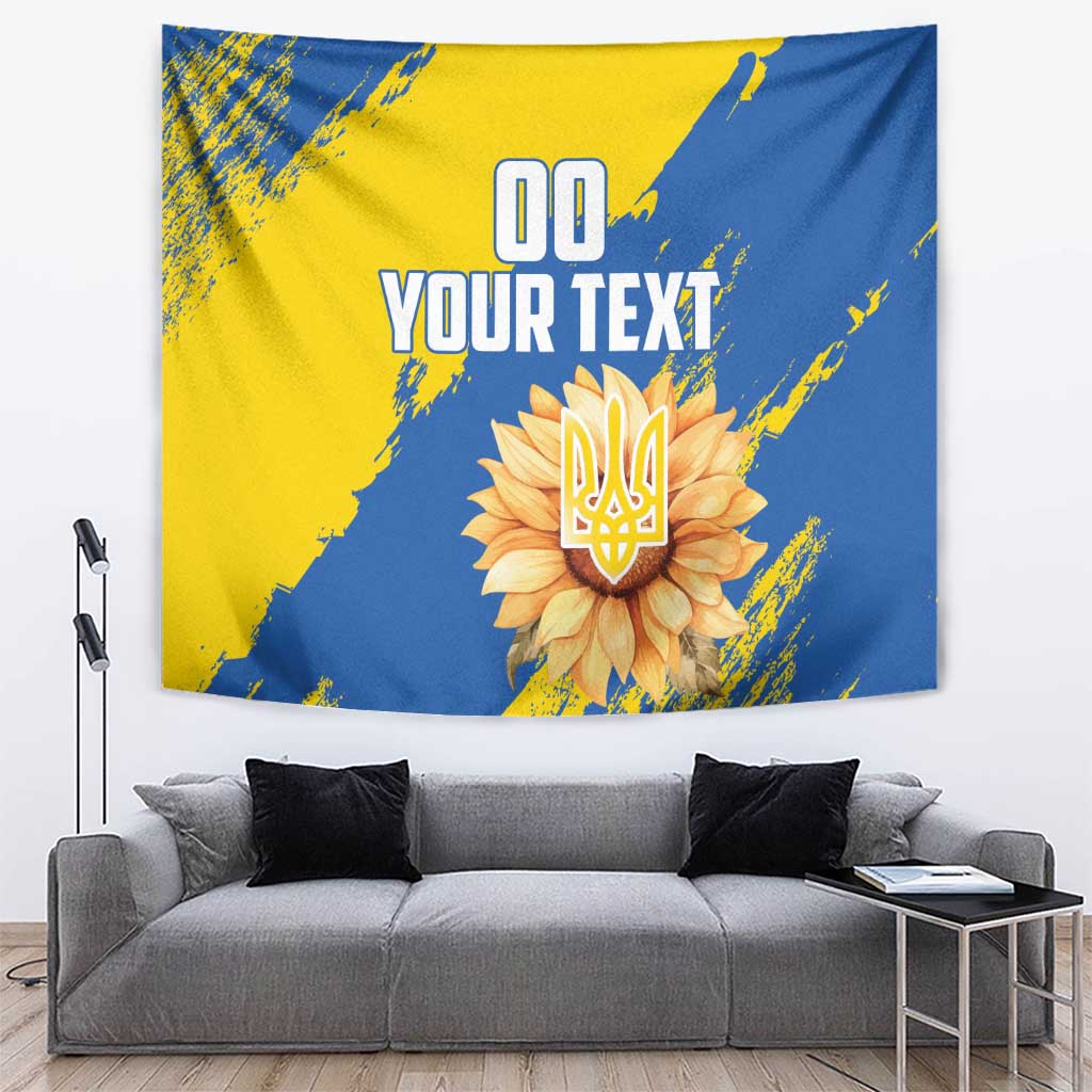 Custom Ukraine Independence Day Tapestry Dove Of Peace With Grunge Pattern - Wonder Print Shop