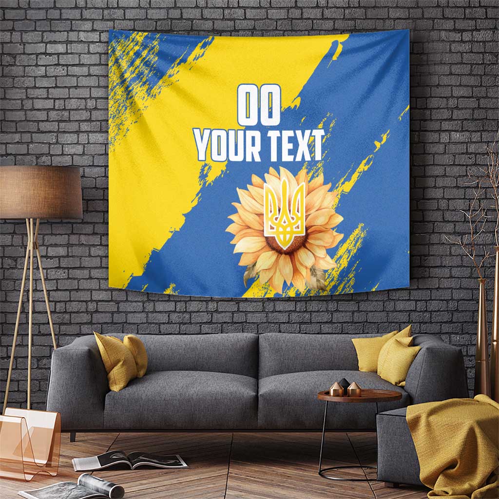 Custom Ukraine Independence Day Tapestry Dove Of Peace With Grunge Pattern - Wonder Print Shop