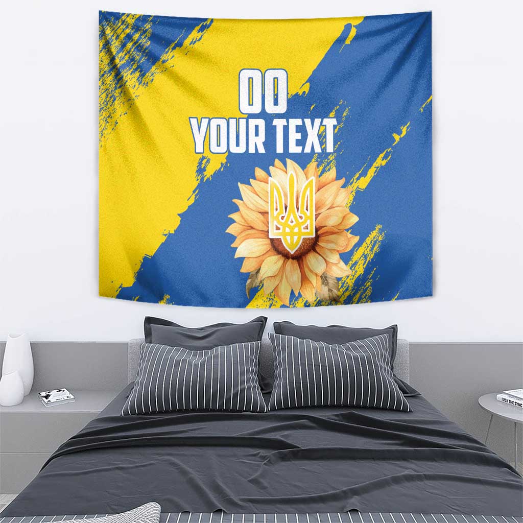 Custom Ukraine Independence Day Tapestry Dove Of Peace With Grunge Pattern - Wonder Print Shop