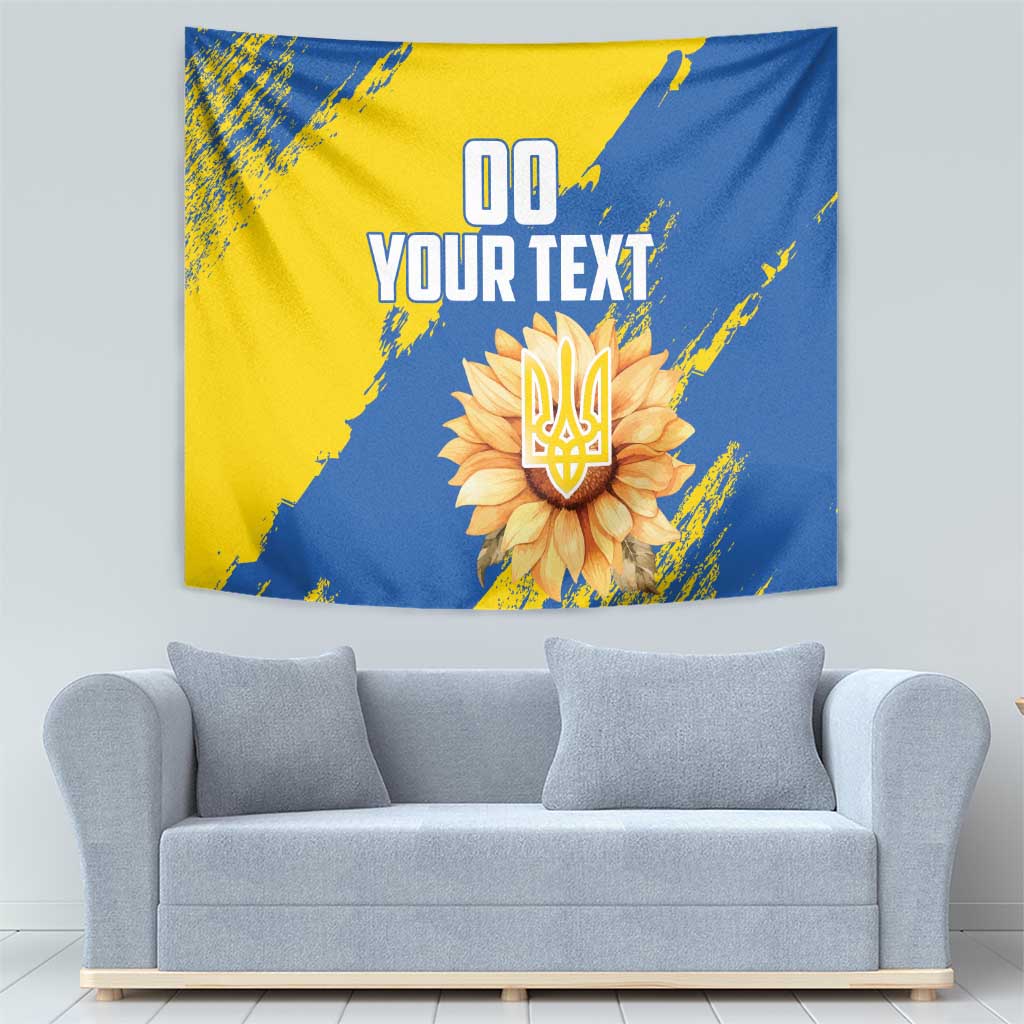 Custom Ukraine Independence Day Tapestry Dove Of Peace With Grunge Pattern - Wonder Print Shop