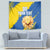 Custom Ukraine Independence Day Tapestry Dove Of Peace With Grunge Pattern - Wonder Print Shop