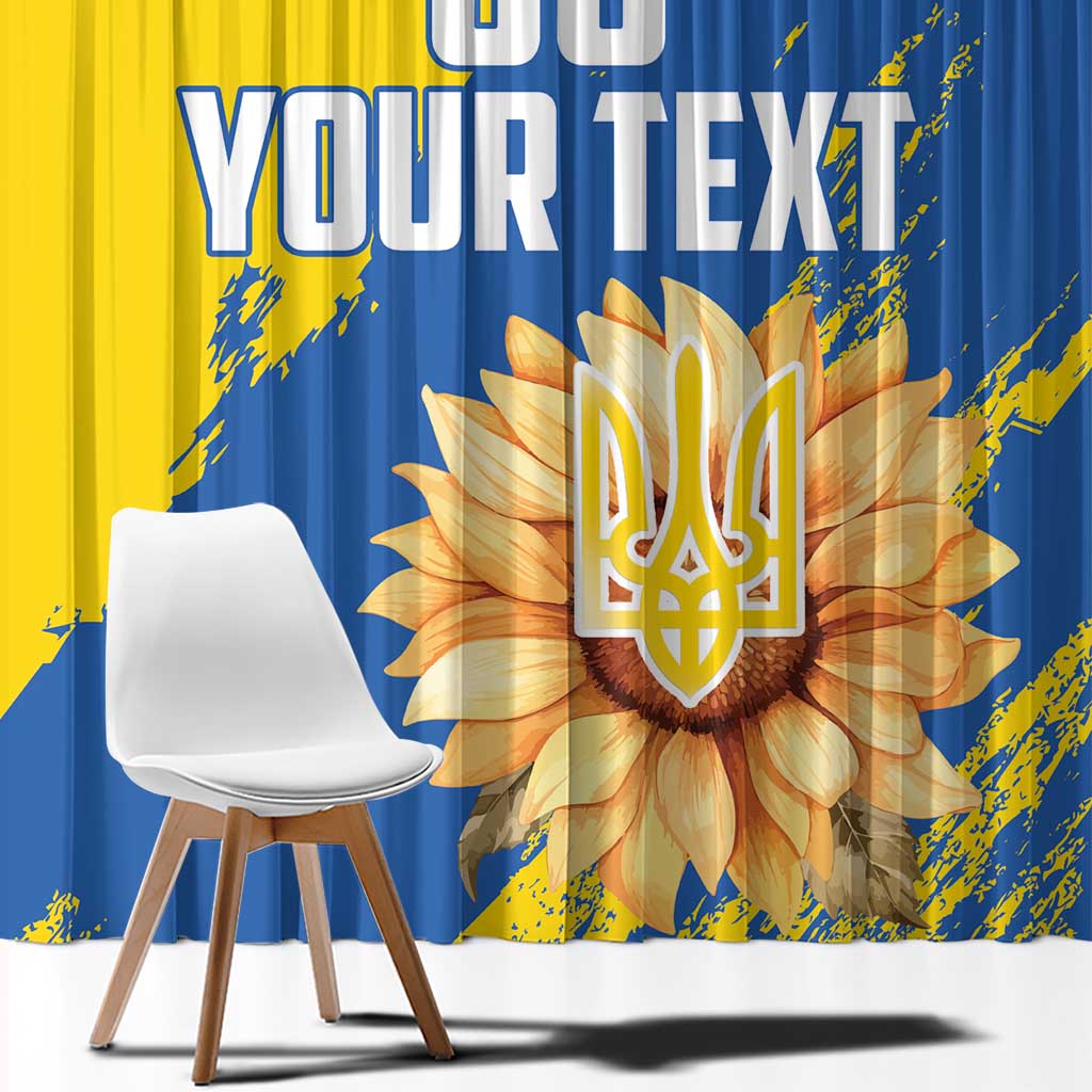 Custom Ukraine Independence Day Window Curtain Dove Of Peace With Grunge Pattern - Wonder Print Shop