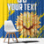 Custom Ukraine Independence Day Window Curtain Dove Of Peace With Grunge Pattern - Wonder Print Shop