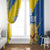 Custom Ukraine Independence Day Window Curtain Dove Of Peace With Grunge Pattern - Wonder Print Shop