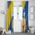 Custom Ukraine Independence Day Window Curtain Dove Of Peace With Grunge Pattern - Wonder Print Shop