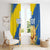 Custom Ukraine Independence Day Window Curtain Dove Of Peace With Grunge Pattern - Wonder Print Shop