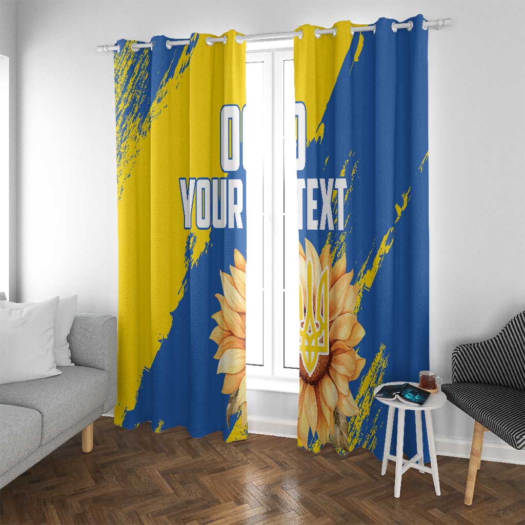Custom Ukraine Independence Day Window Curtain Dove Of Peace With Grunge Pattern - Wonder Print Shop