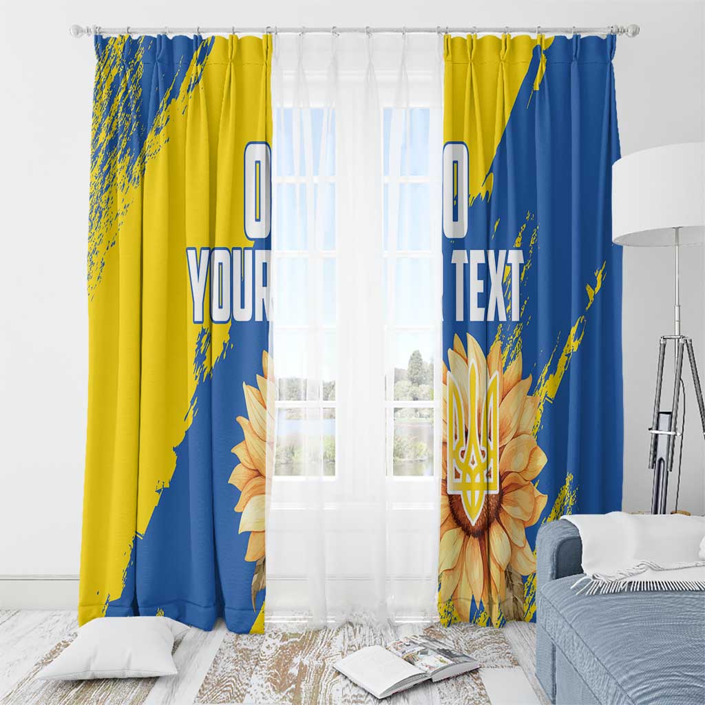 Custom Ukraine Independence Day Window Curtain Dove Of Peace With Grunge Pattern - Wonder Print Shop