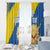 Custom Ukraine Independence Day Window Curtain Dove Of Peace With Grunge Pattern - Wonder Print Shop