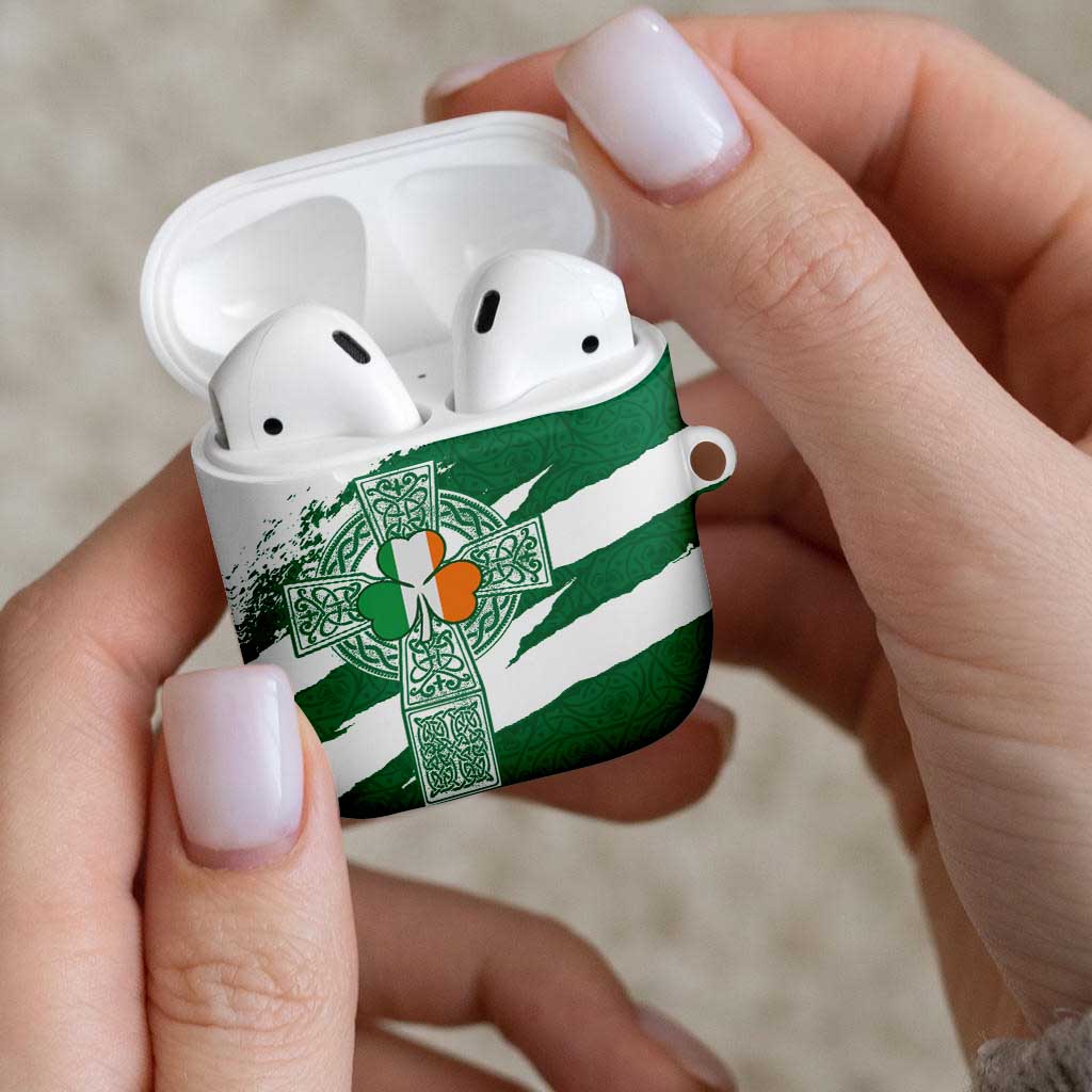 Ireland Celtic Cross AirPods Case Irish Flag Shamrock - Wonder Print Shop