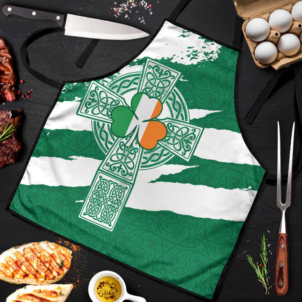 Ireland Celtic Cross Apron Irish Flag Shamrock - Wonder Print Shop