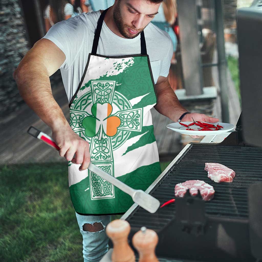 Ireland Celtic Cross Apron Irish Flag Shamrock - Wonder Print Shop