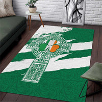Ireland Celtic Cross Area Rug Irish Flag Shamrock - Wonder Print Shop