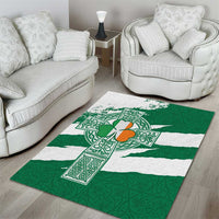 Ireland Celtic Cross Area Rug Irish Flag Shamrock - Wonder Print Shop