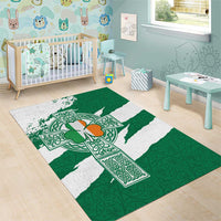 Ireland Celtic Cross Area Rug Irish Flag Shamrock - Wonder Print Shop