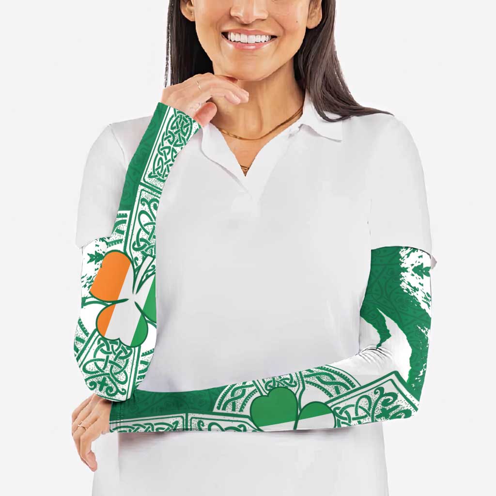 Ireland Celtic Cross Arm Sleeves Irish Flag Shamrock - Wonder Print Shop