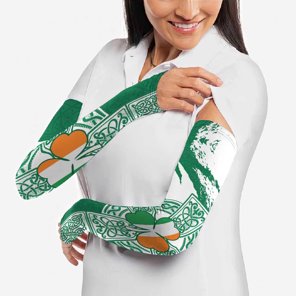 Ireland Celtic Cross Arm Sleeves Irish Flag Shamrock - Wonder Print Shop
