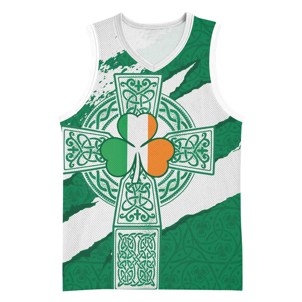 Ireland Celtic Cross Basketball Jersey Irish Flag Shamrock - Wonder Print Shop