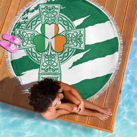 Ireland Celtic Cross Beach Blanket Irish Flag Shamrock - Wonder Print Shop