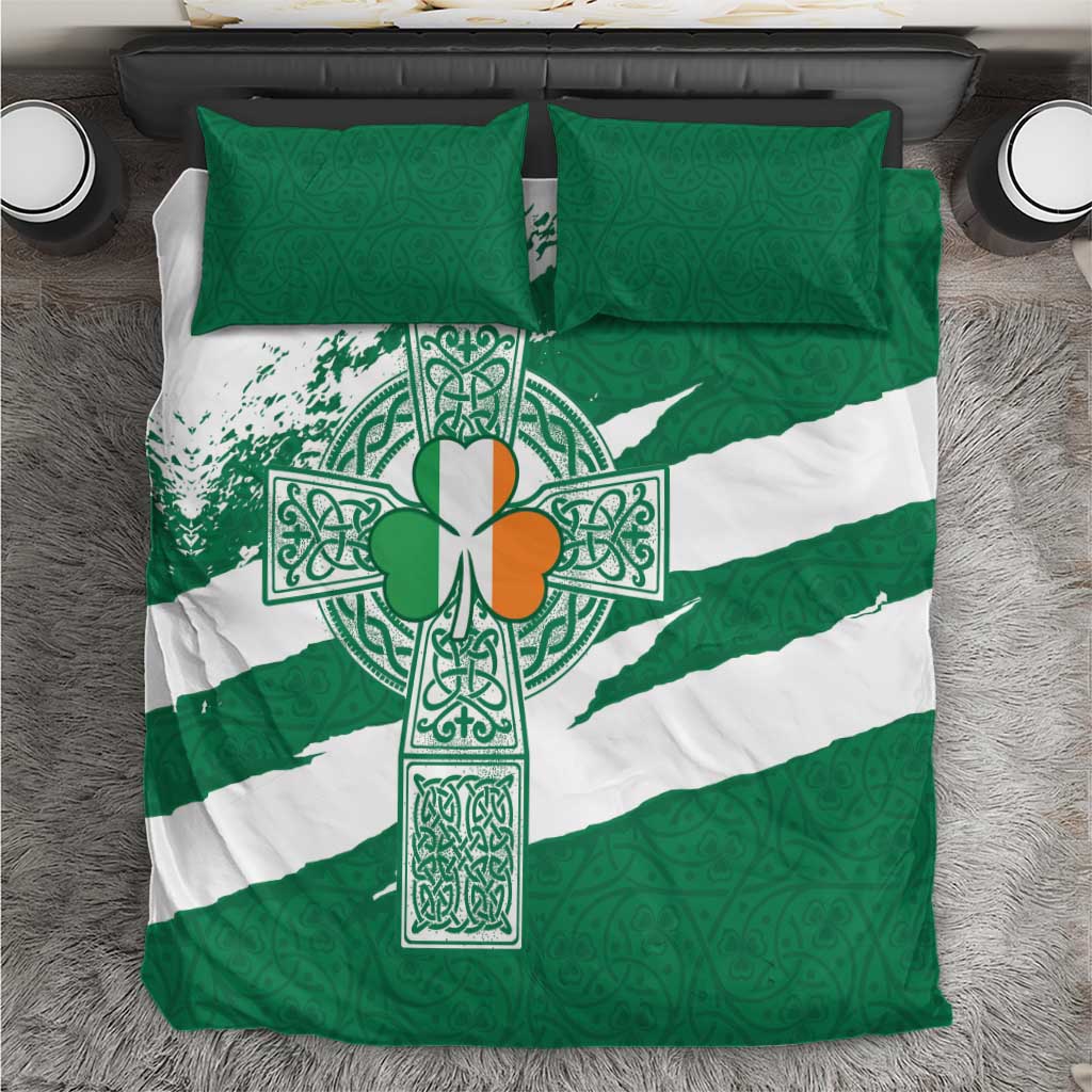 Ireland Celtic Cross Bedding Set Irish Flag Shamrock - Wonder Print Shop