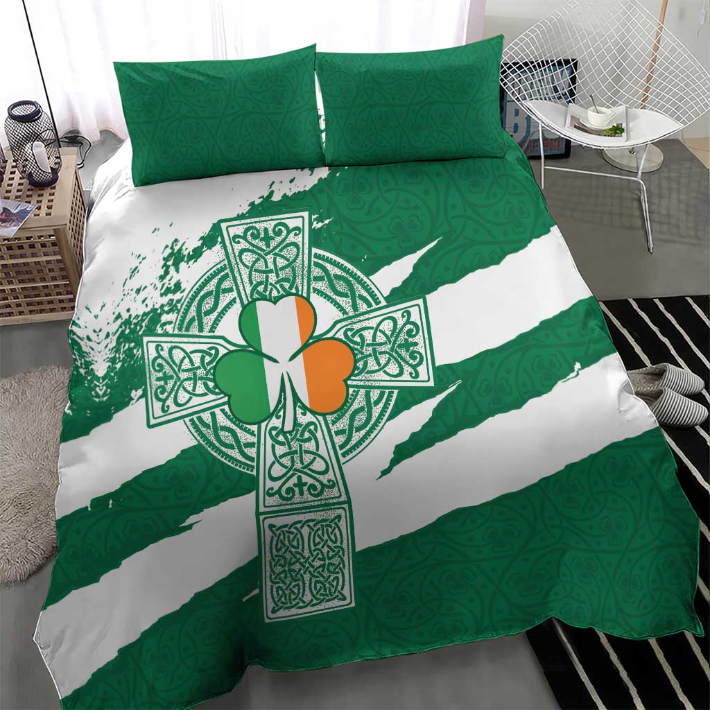 Ireland Celtic Cross Bedding Set Irish Flag Shamrock - Wonder Print Shop