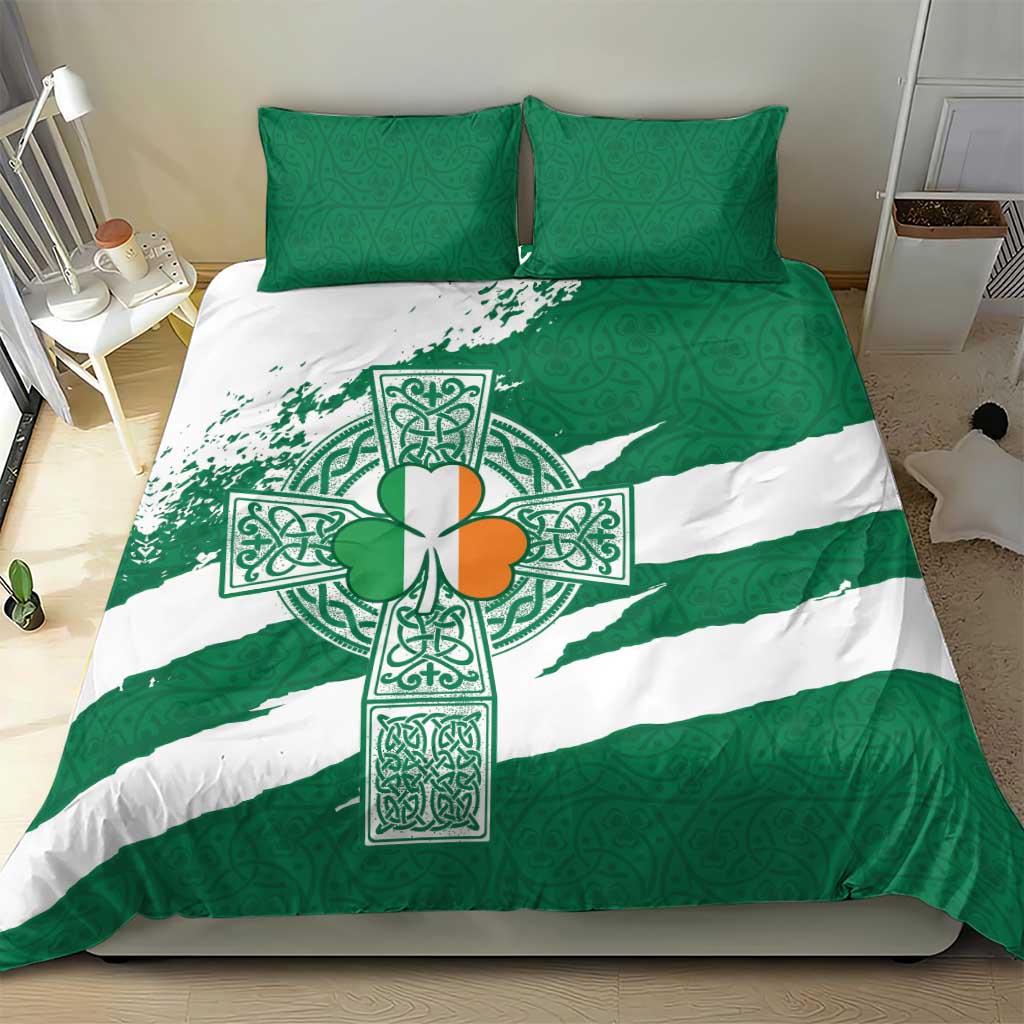 Ireland Celtic Cross Bedding Set Irish Flag Shamrock - Wonder Print Shop