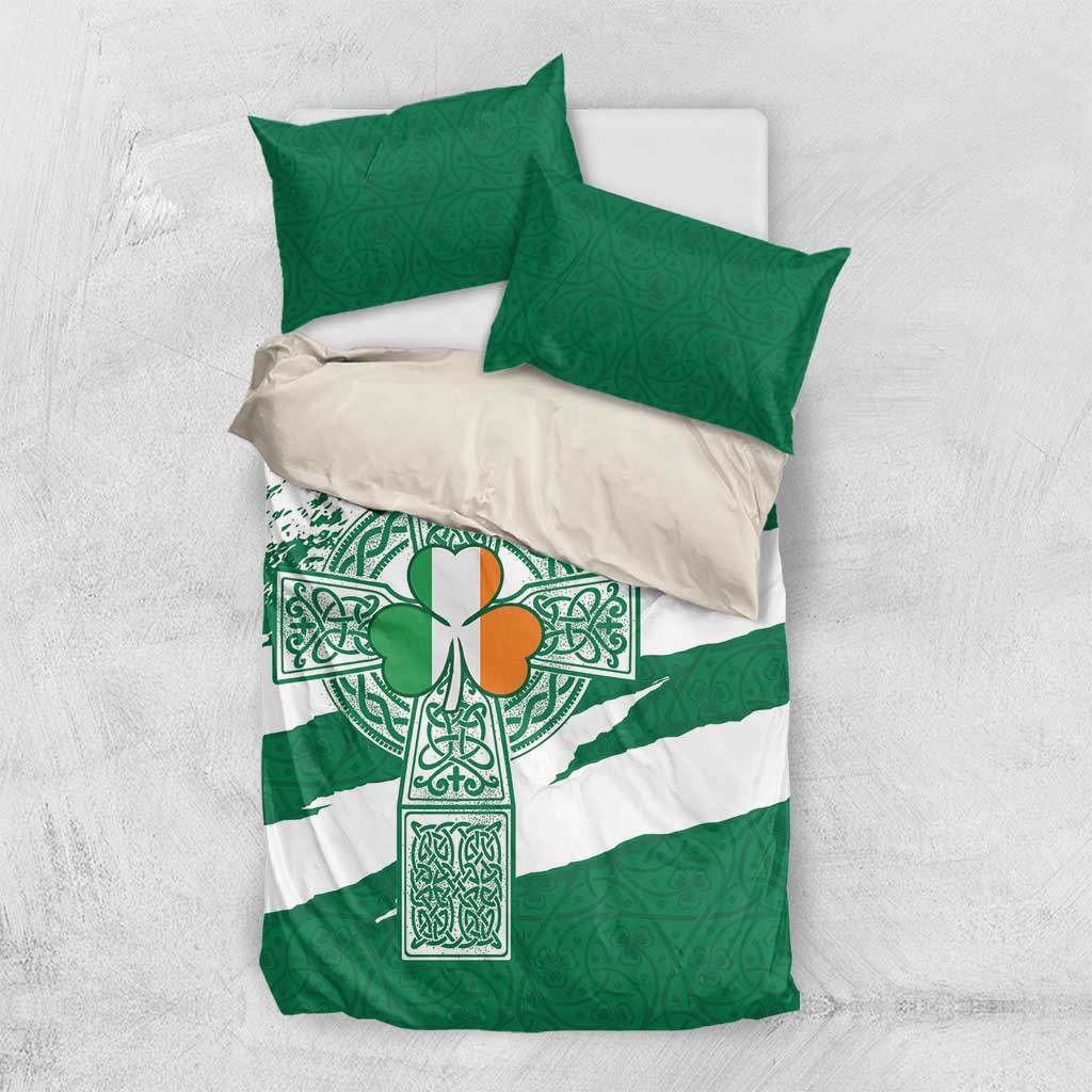 Ireland Celtic Cross Bedding Set Irish Flag Shamrock - Wonder Print Shop