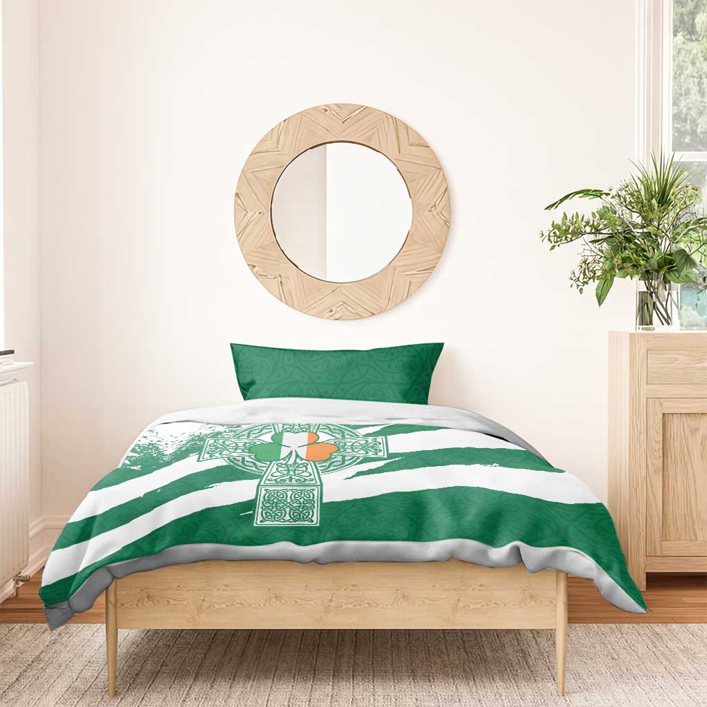 Ireland Celtic Cross Bedding Set Irish Flag Shamrock - Wonder Print Shop
