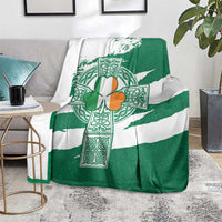 Ireland Celtic Cross Blanket Irish Flag Shamrock - Wonder Print Shop
