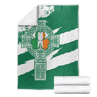 Ireland Celtic Cross Blanket Irish Flag Shamrock - Wonder Print Shop