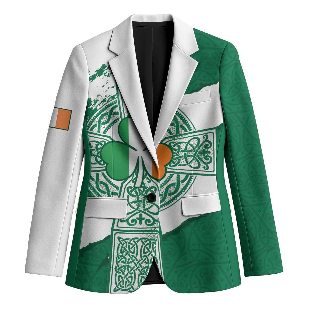 Ireland Celtic Cross Blazer Irish Flag Shamrock - Wonder Print Shop