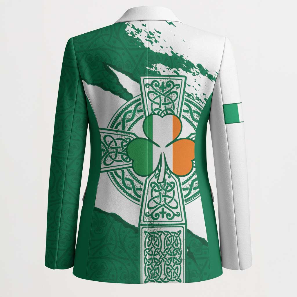 Ireland Celtic Cross Blazer Irish Flag Shamrock - Wonder Print Shop