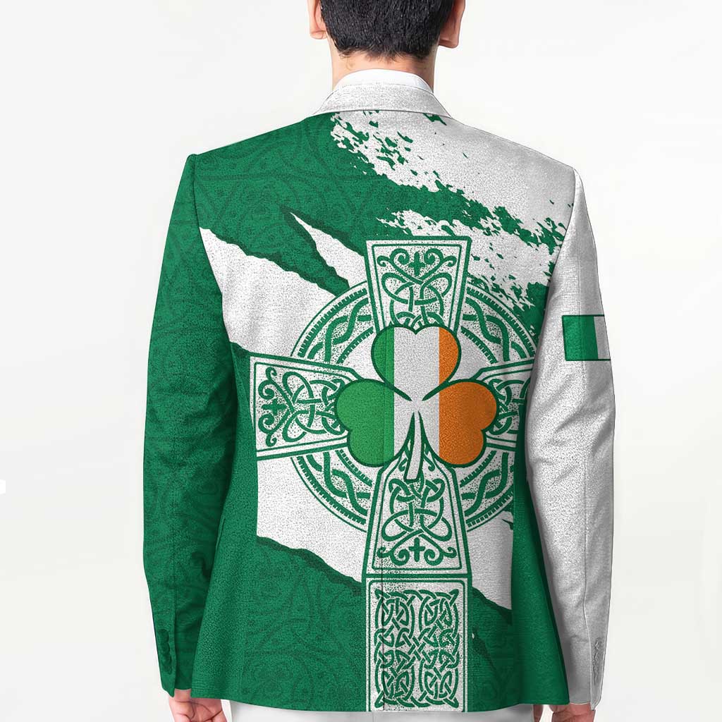 Ireland Celtic Cross Blazer Irish Flag Shamrock - Wonder Print Shop