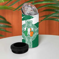 Ireland Celtic Cross 4 in 1 Can Cooler Tumbler Irish Flag Shamrock - Wonder Print Shop