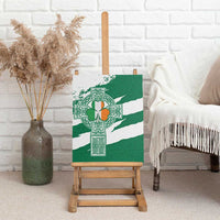 Ireland Celtic Cross Canvas Wall Art Irish Flag Shamrock - Wonder Print Shop