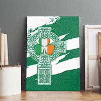 Ireland Celtic Cross Canvas Wall Art Irish Flag Shamrock - Wonder Print Shop