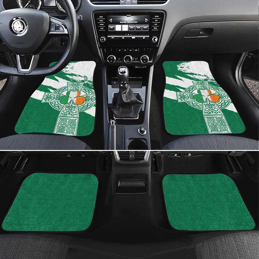 Ireland Celtic Cross Car Mats Irish Flag Shamrock - Wonder Print Shop