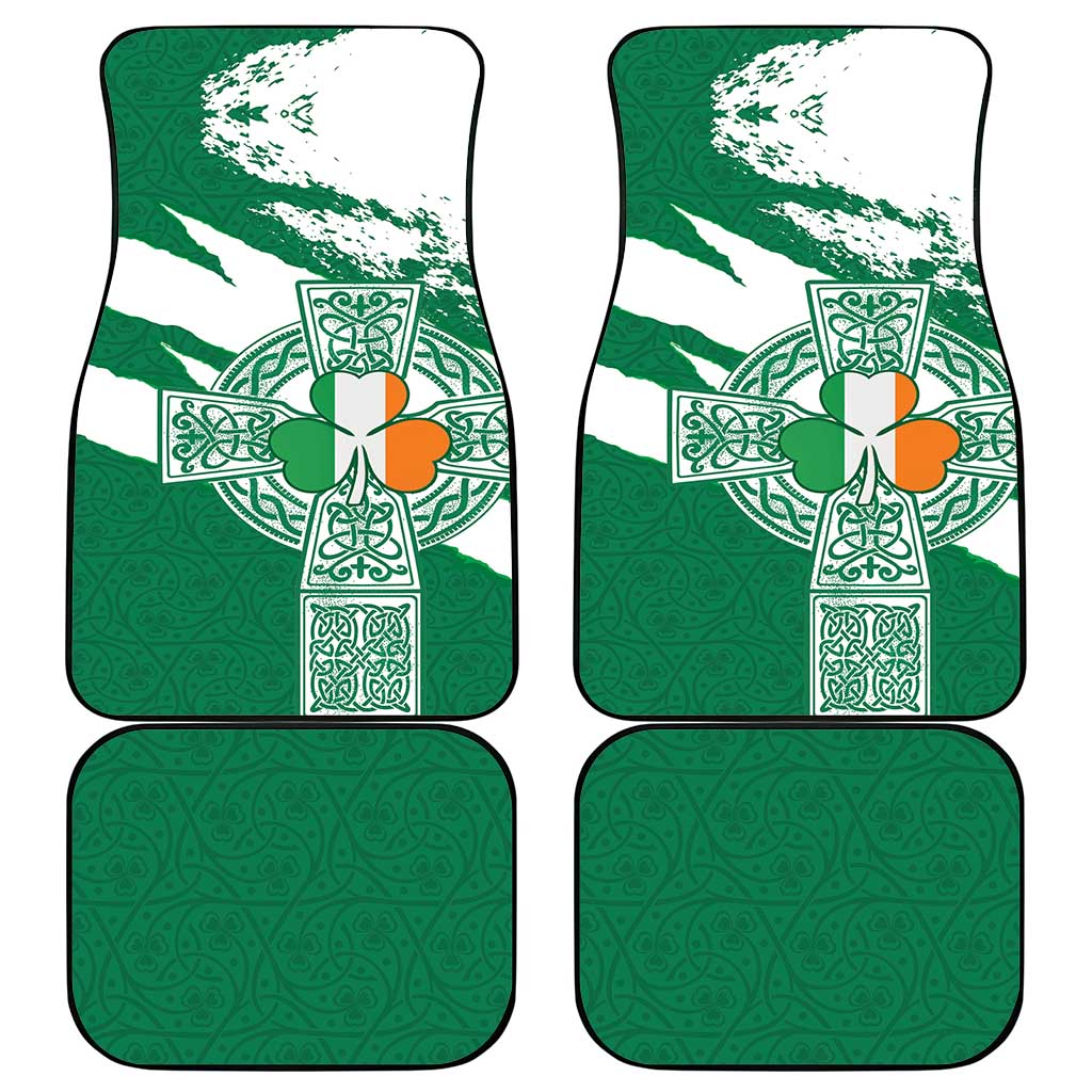 Ireland Celtic Cross Car Mats Irish Flag Shamrock - Wonder Print Shop