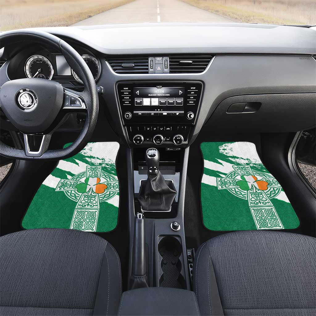 Ireland Celtic Cross Car Mats Irish Flag Shamrock - Wonder Print Shop
