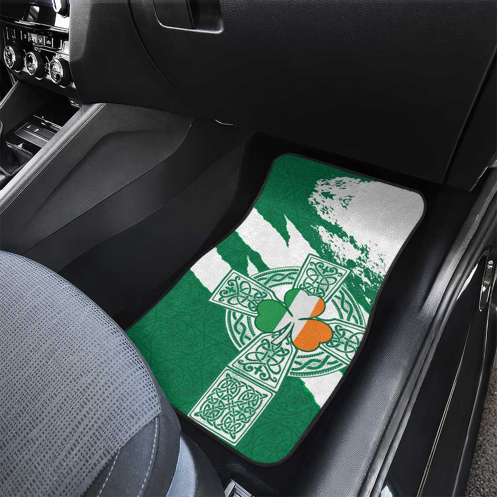 Ireland Celtic Cross Car Mats Irish Flag Shamrock - Wonder Print Shop