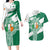 Ireland Celtic Cross Couples Matching Long Sleeve Bodycon Dress and Hawaiian Shirt Irish Flag Shamrock - Wonder Print Shop