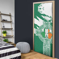 Ireland Celtic Cross Door Cover Irish Flag Shamrock - Wonder Print Shop