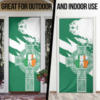 Ireland Celtic Cross Door Cover Irish Flag Shamrock - Wonder Print Shop