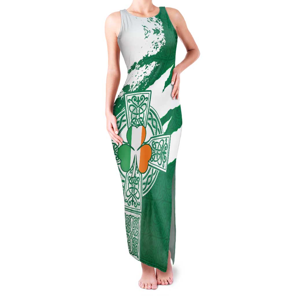 Ireland Celtic Cross Family Matching Tank Maxi Dress and Hawaiian Shirt Irish Flag Shamrock - Wonder Print Shop