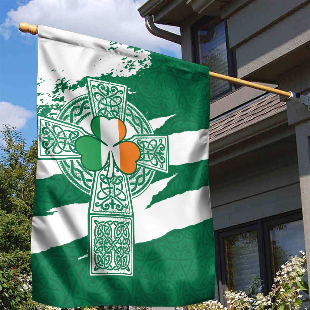 Ireland Celtic Cross Garden Flag Irish Flag Shamrock - Wonder Print Shop