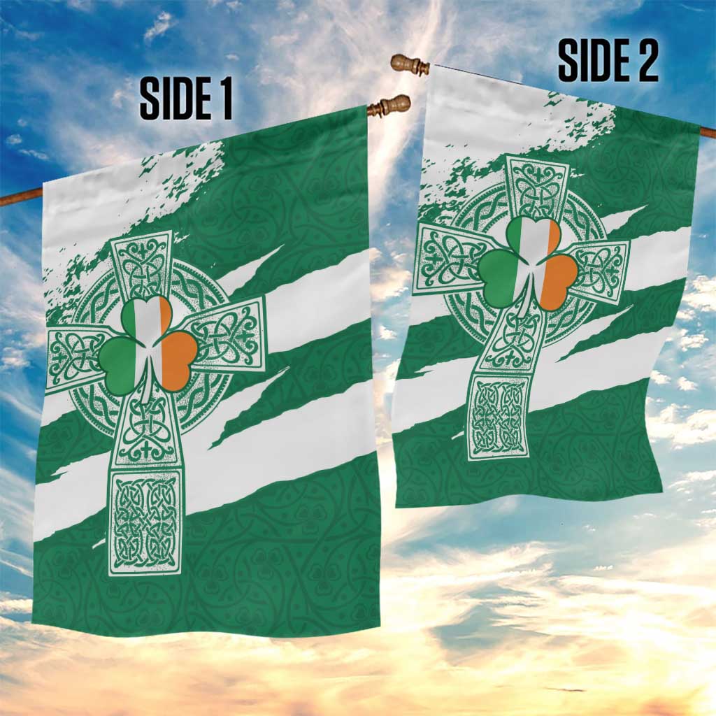 Ireland Celtic Cross Garden Flag Irish Flag Shamrock - Wonder Print Shop