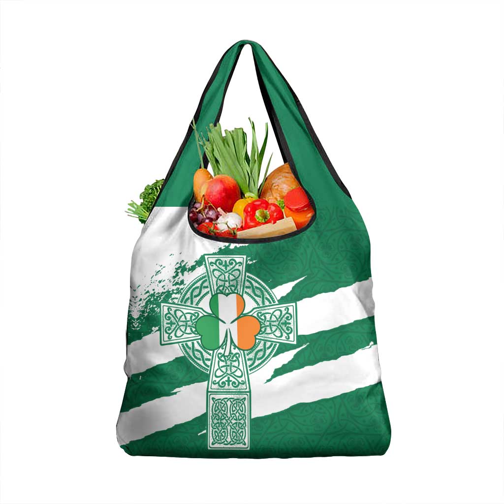Ireland Celtic Cross Grocery Bag Irish Flag Shamrock - Wonder Print Shop