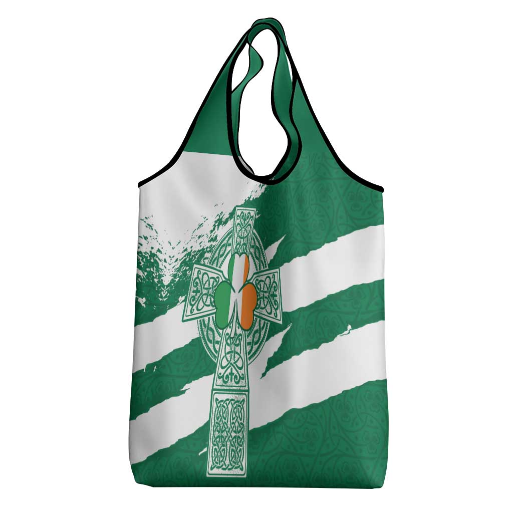 Ireland Celtic Cross Grocery Bag Irish Flag Shamrock - Wonder Print Shop