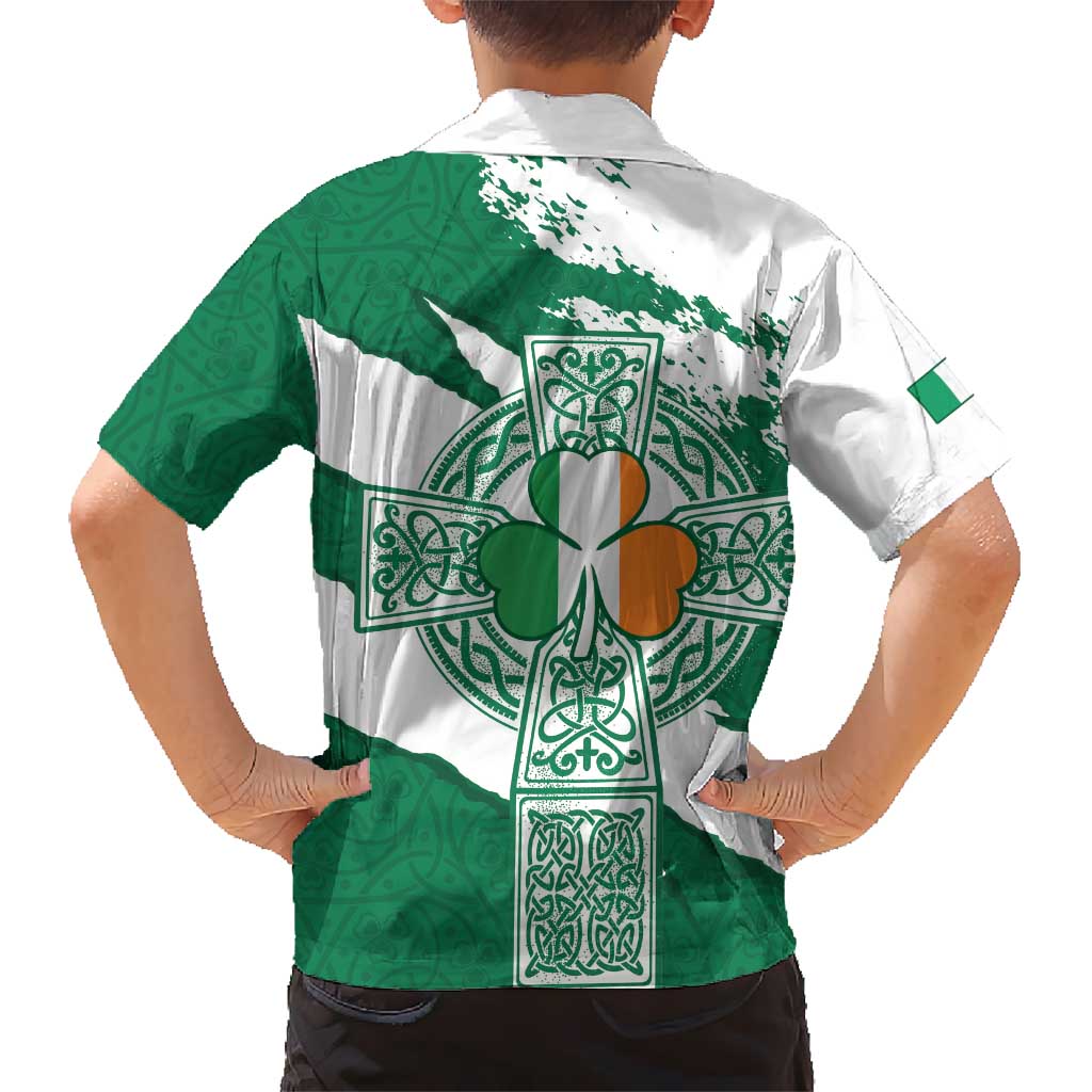 Ireland Celtic Cross Hawaiian Shirt Irish Flag Shamrock - Wonder Print Shop